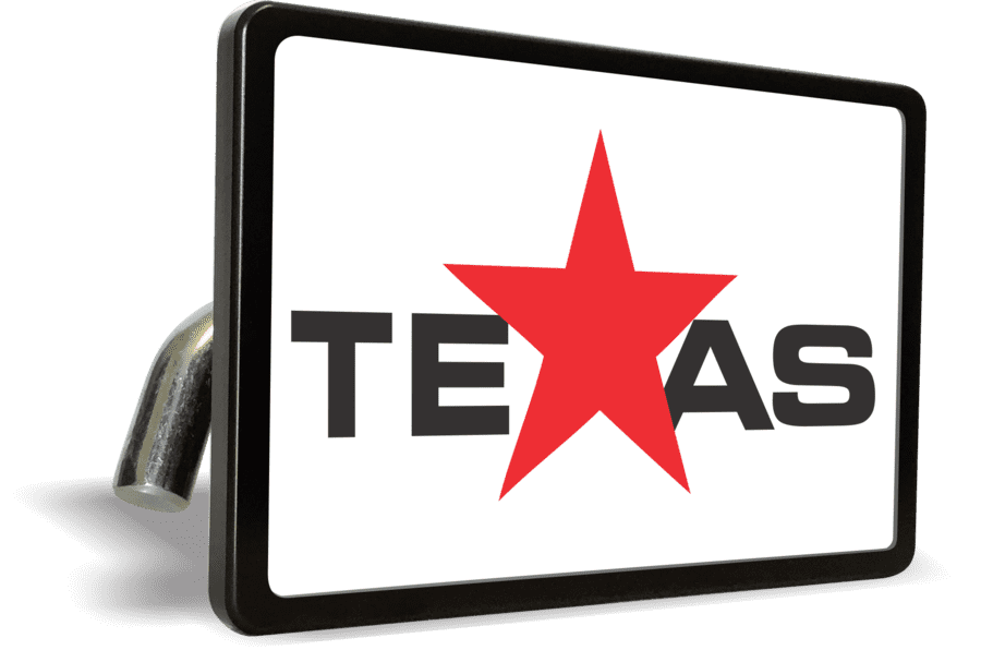 Texas - The Lone Star State (Color) - Trailer Hitch Cover